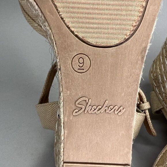 Skechers Women's Size 9 Cali Turtledove Platform Wedge Espadrille Sandals - Picture 9 of 9
